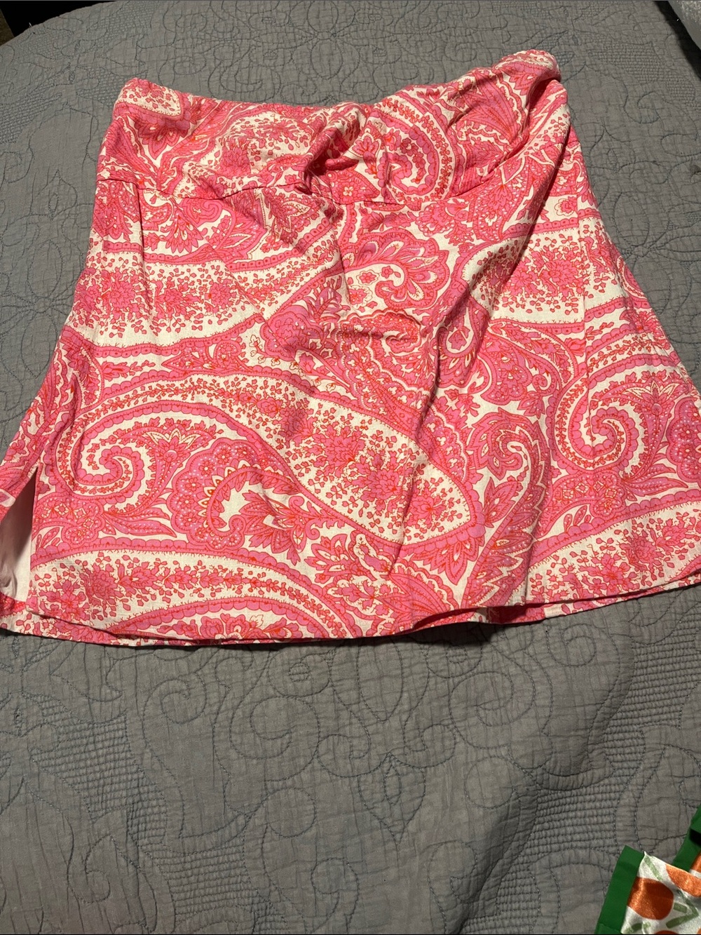 J. Crew Pink Paisley A-Line Top